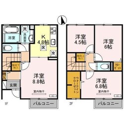 エクスリジエール（高崎市上中居町）の物件間取画像